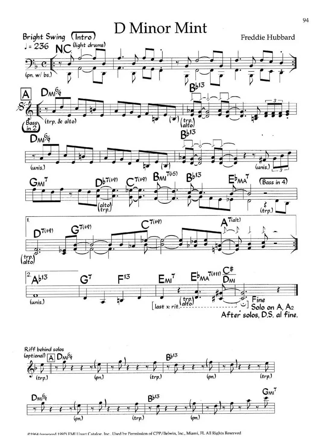 D Minor Mint（爵士钢琴曲）