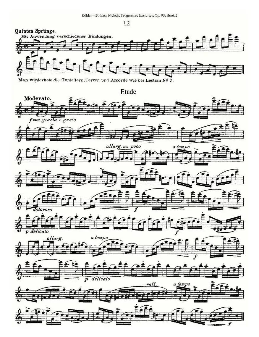 柯勒练习曲作品93号（二）