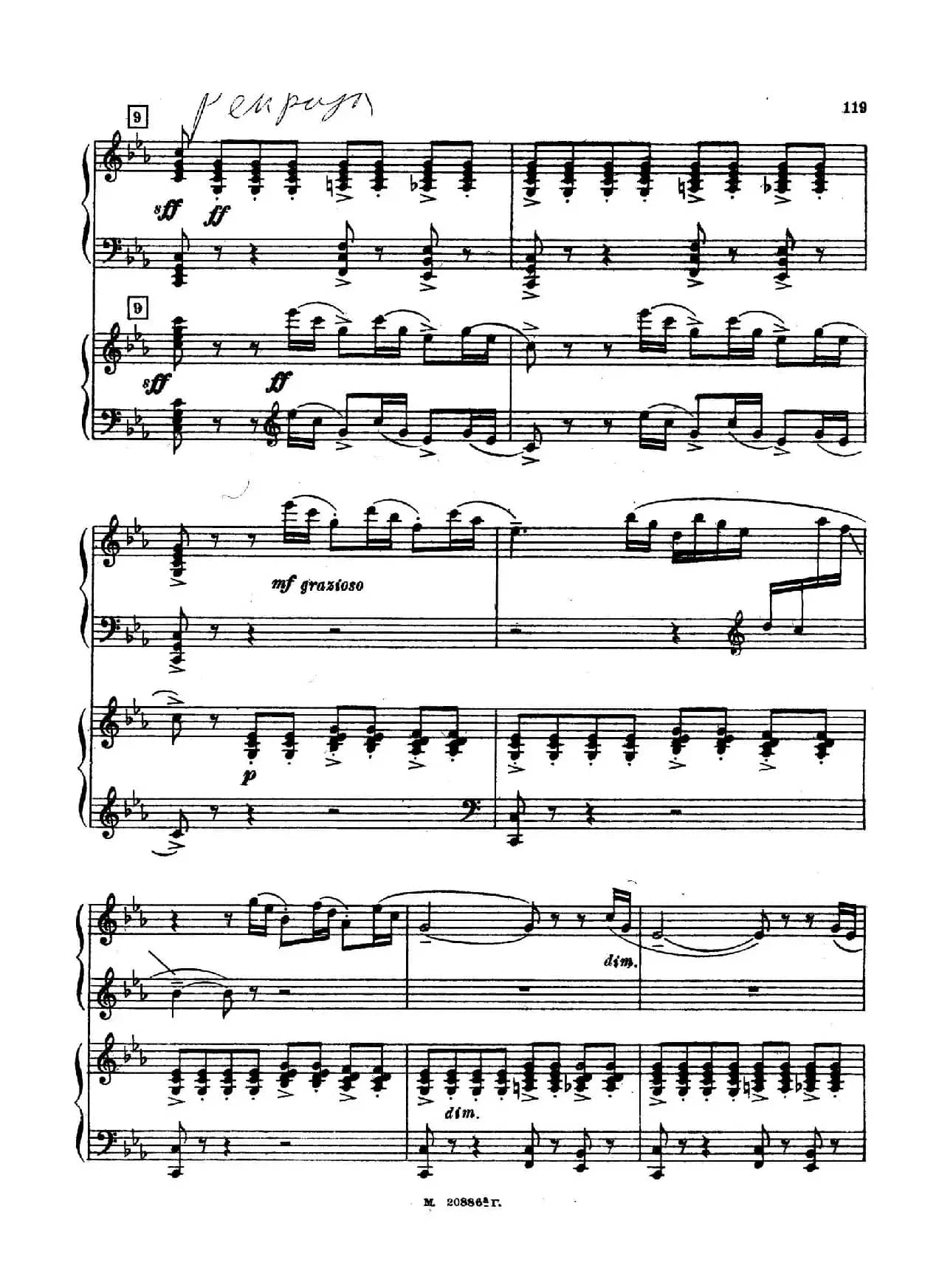 交响舞曲 Symphonic Dance Op.45（双钢琴）