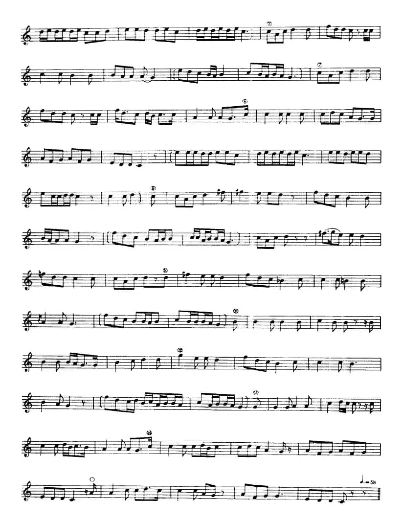 十二木卡姆：Ⅶ 埃介姆木卡姆 358——367（主旋律谱）