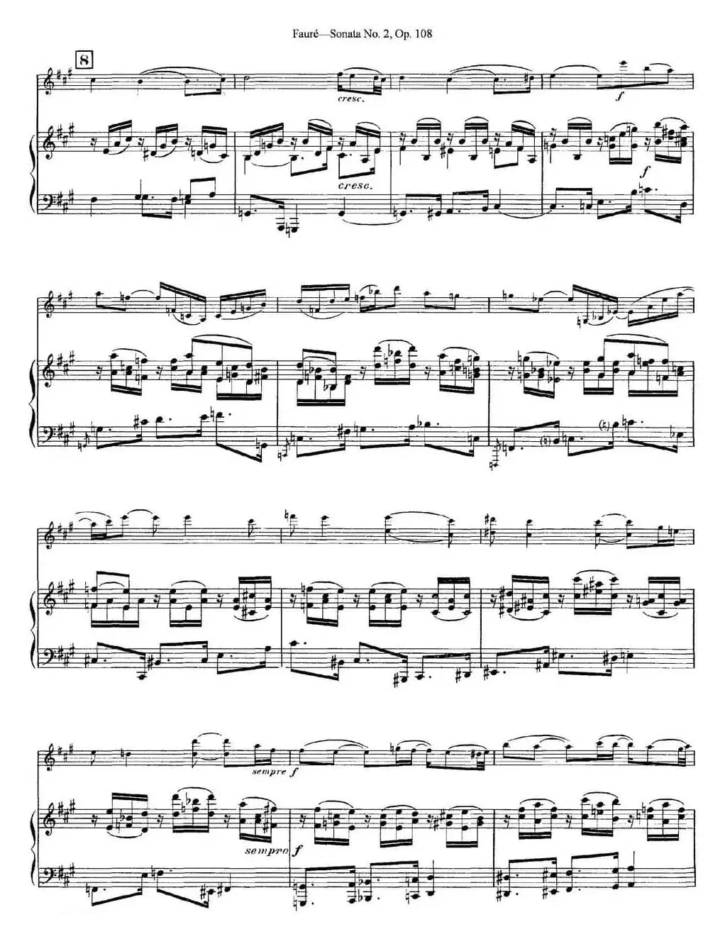 Violin Sonata No.2 Op.108（小提琴+钢琴伴奏）