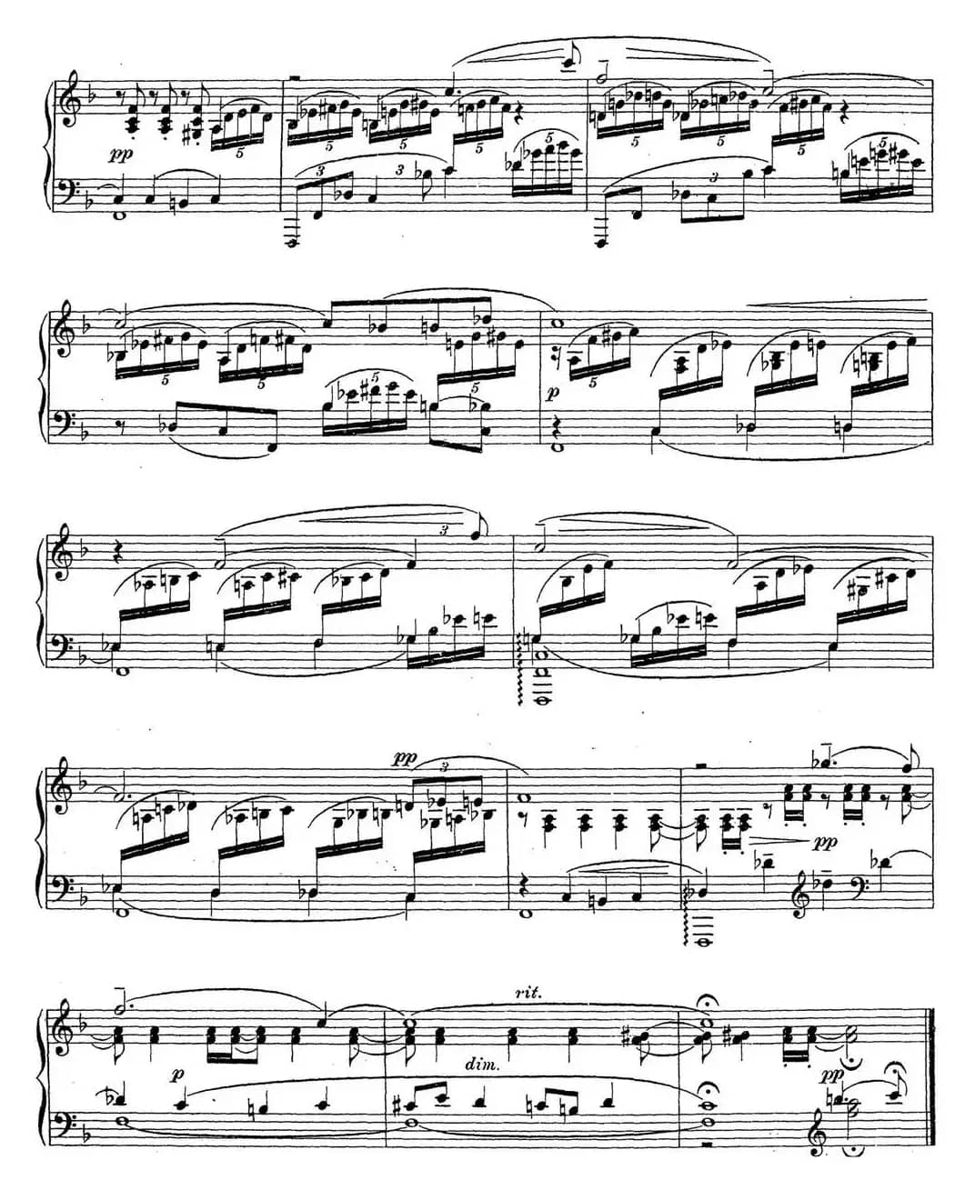 拉赫玛尼诺夫 钢琴前奏曲18 F大调 Op.32 No.7