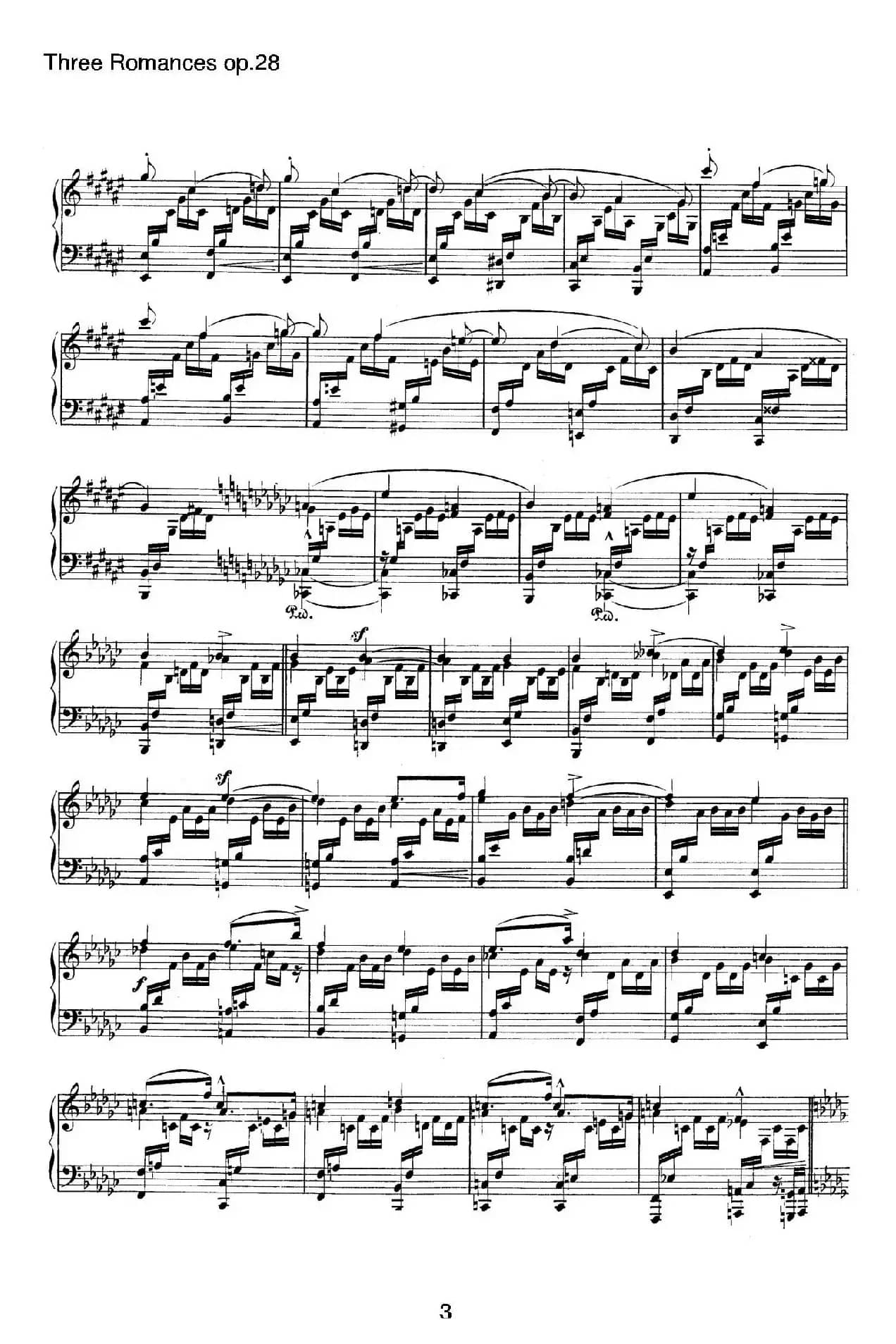 3 Romances Op.28（3首浪漫曲·Ⅰ）