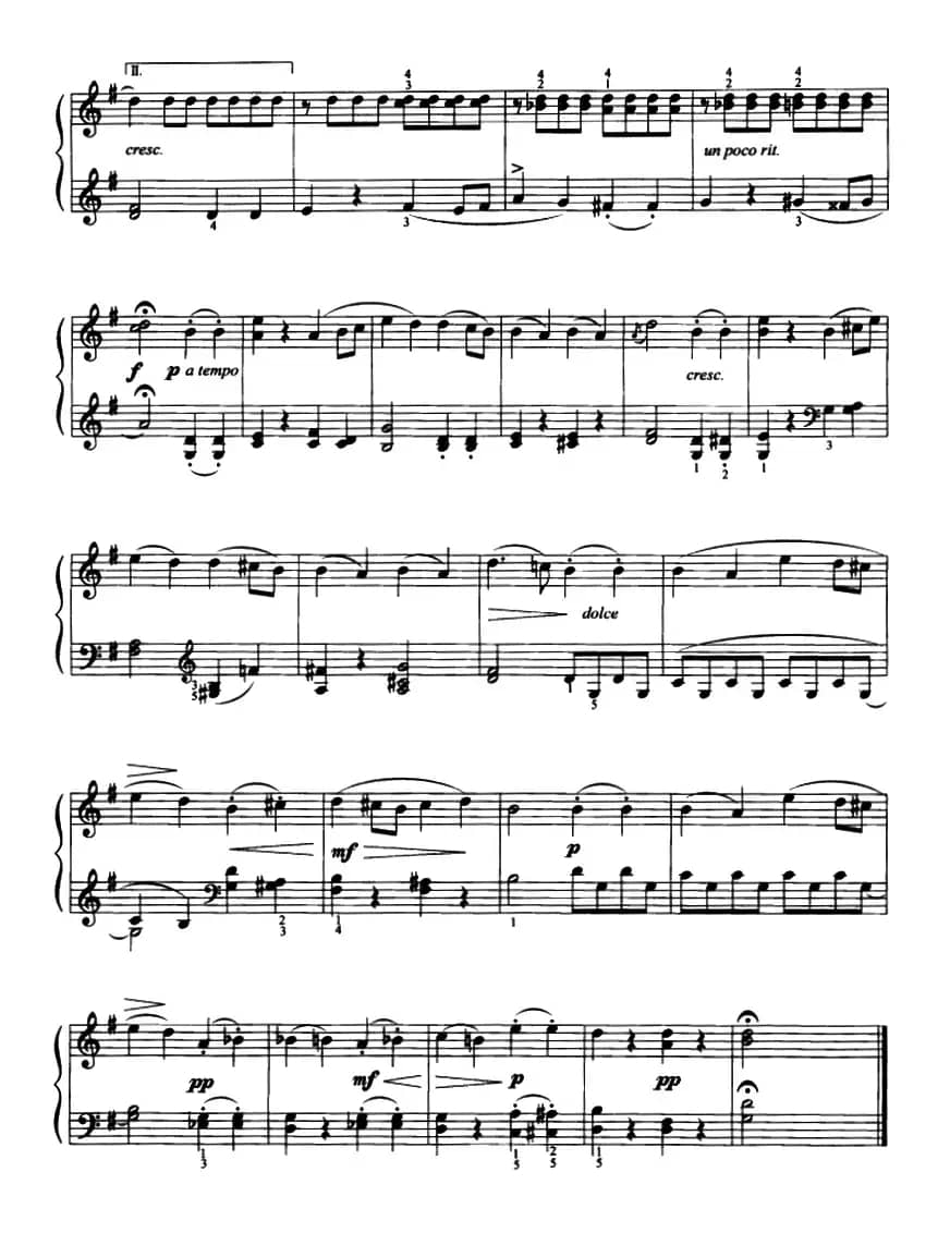 G大调小奏鸣曲（第一乐章）（Op.127 No.2）