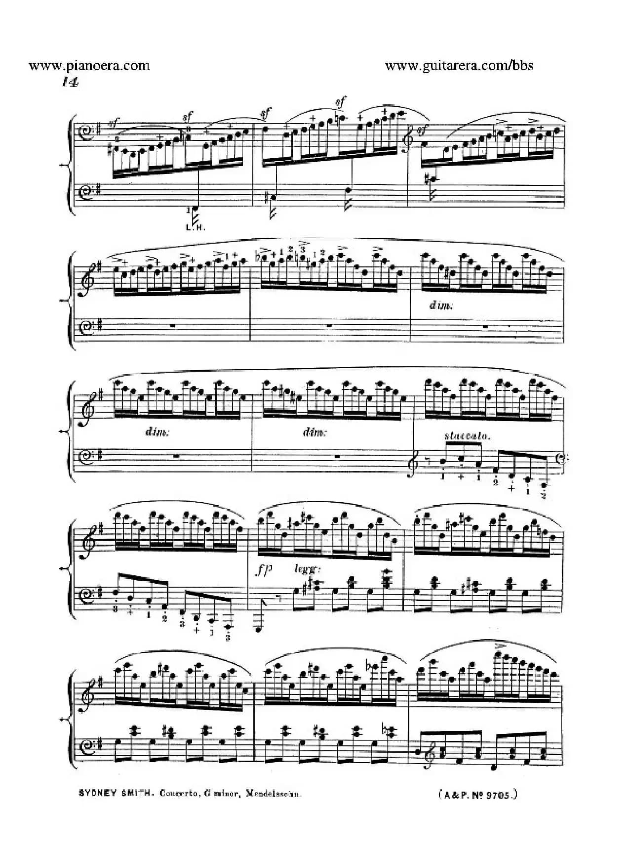 Piano Concerto No.1 in g Minor Op.25（g小调第一钢琴协奏曲·钢琴独奏）