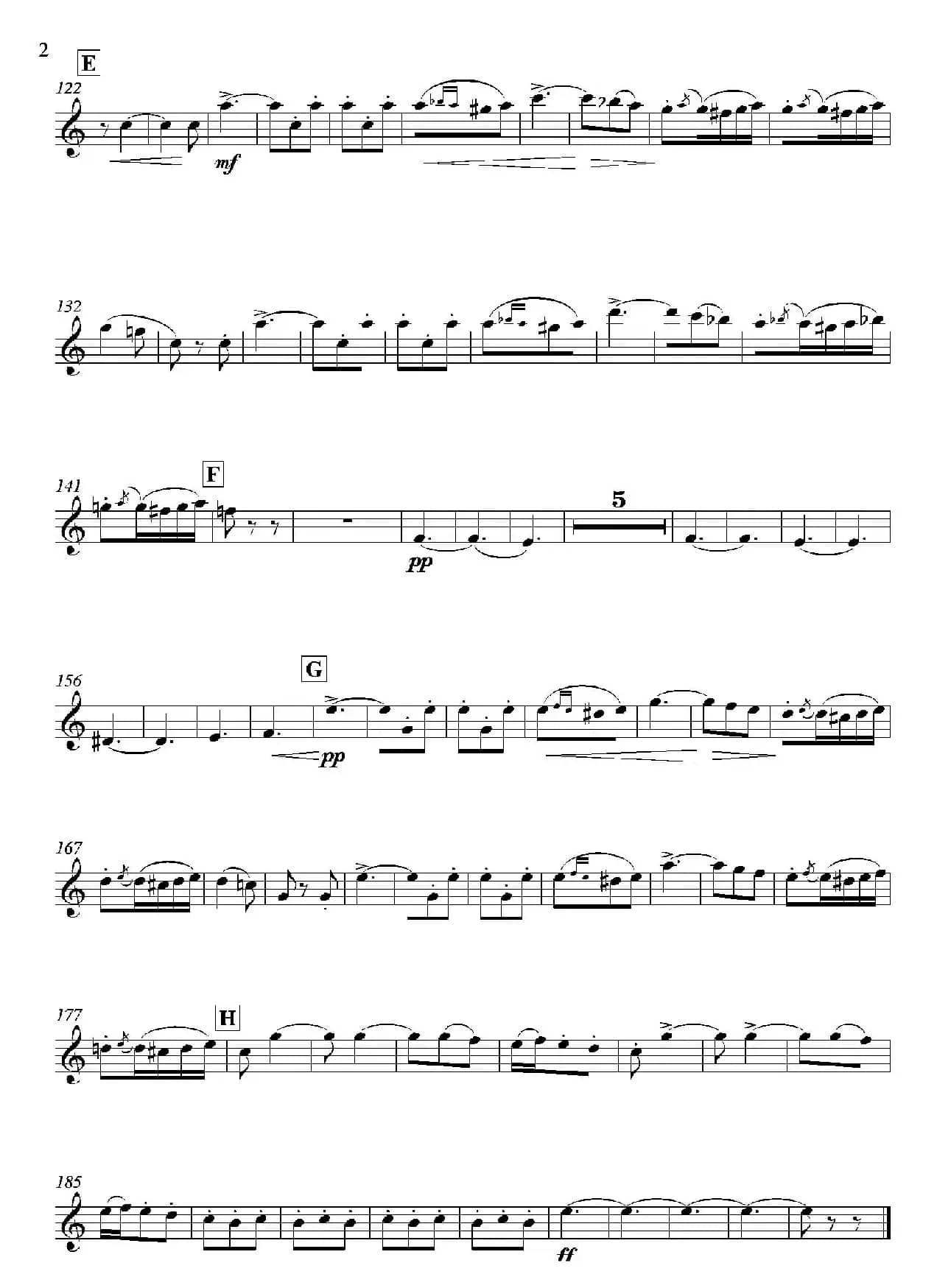 饮酒歌（管弦乐队2支单簧管分谱）