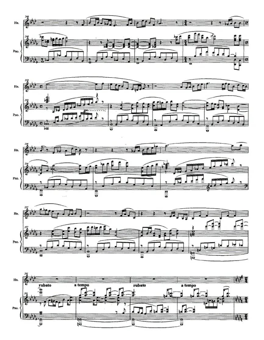 圆号与钢琴叙事曲