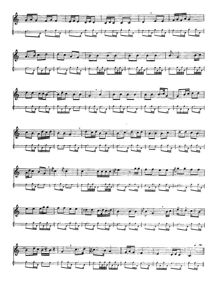 十二木卡姆：Ⅸ 巴雅特木卡姆 431——442（主旋律谱）