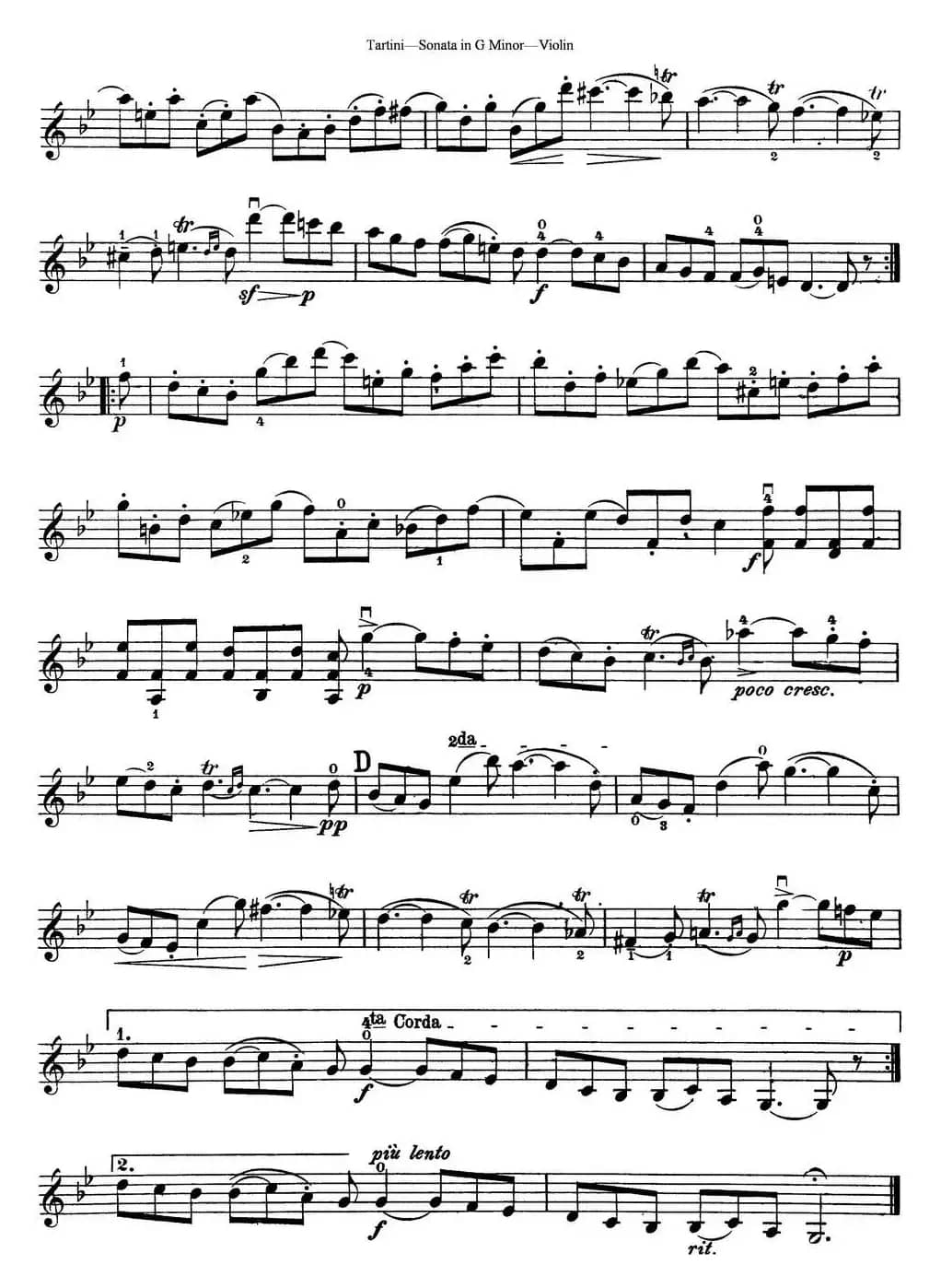 Violin Sonata in G Minor