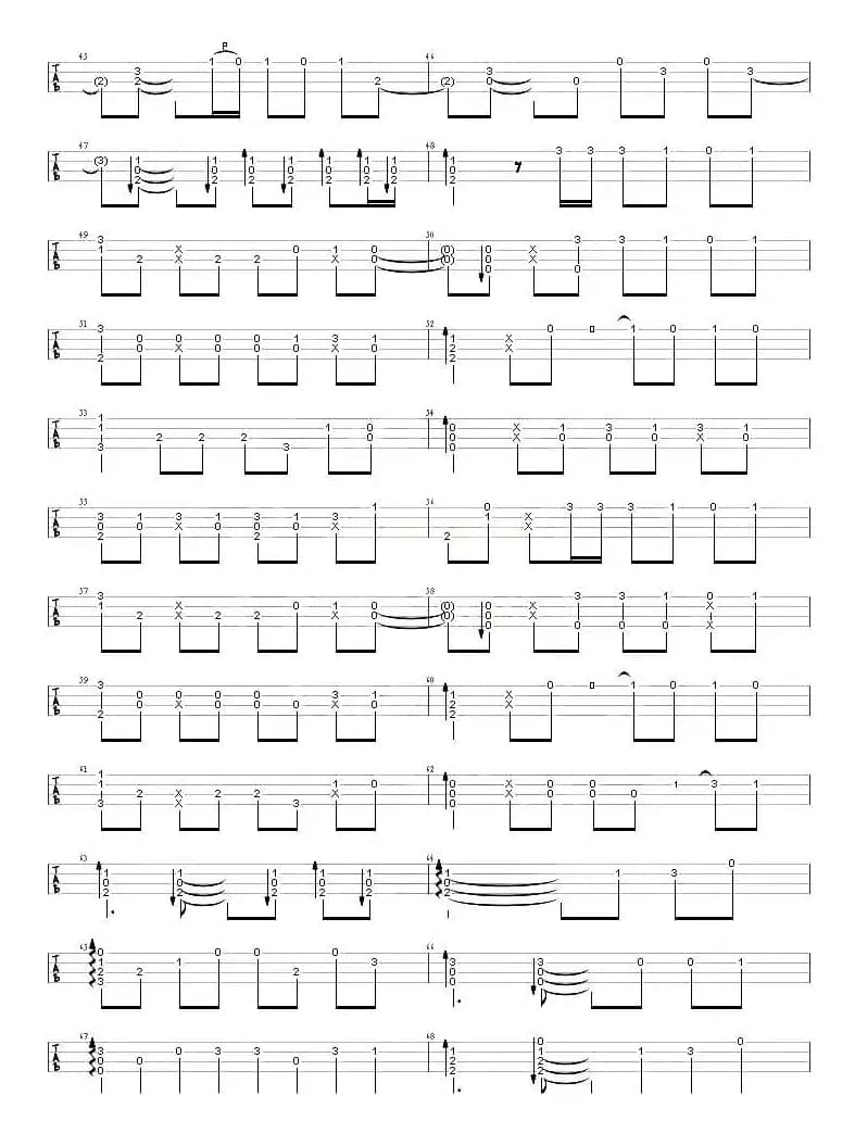 演员（尤克里里指弹谱）