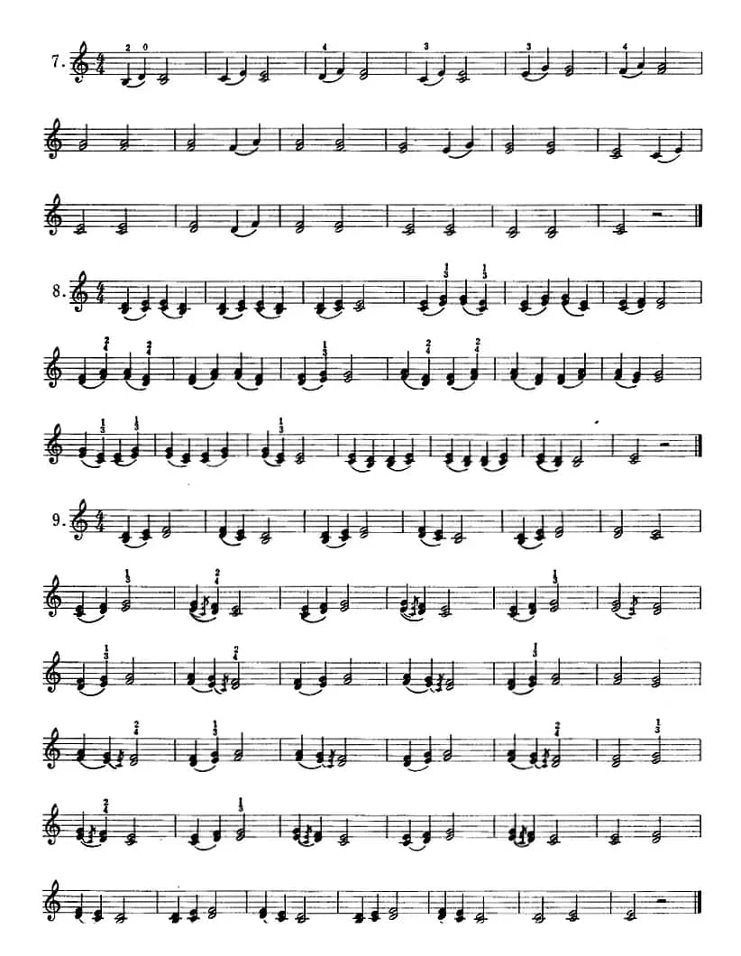 小提琴双弦三度初步练习（八）