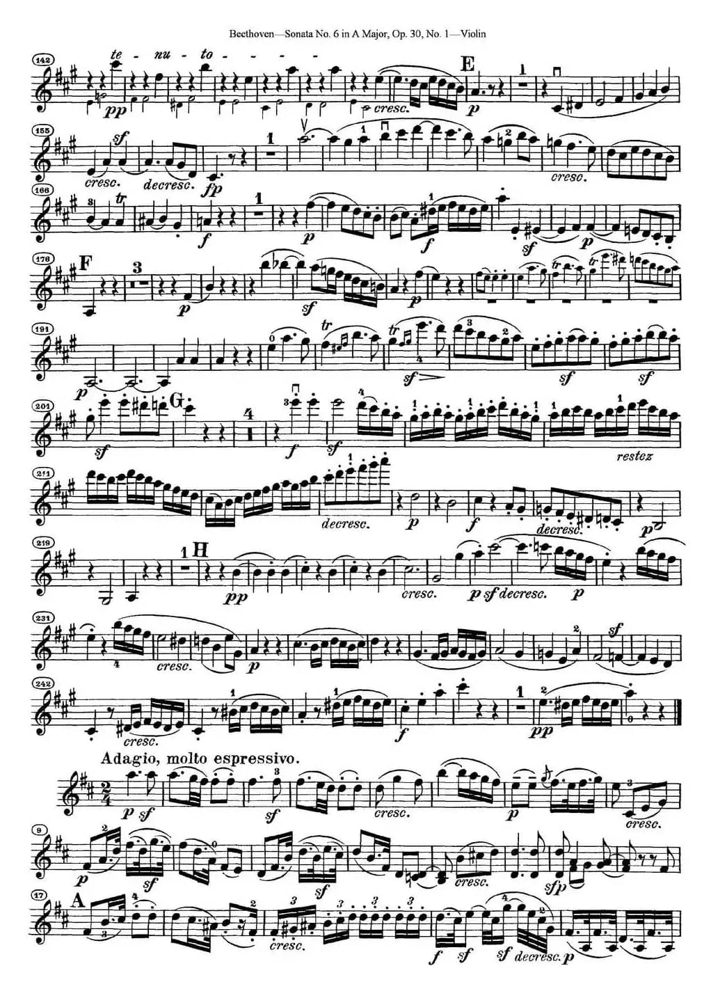 Violin Sonata No.6 in A Major Op.30 No.1