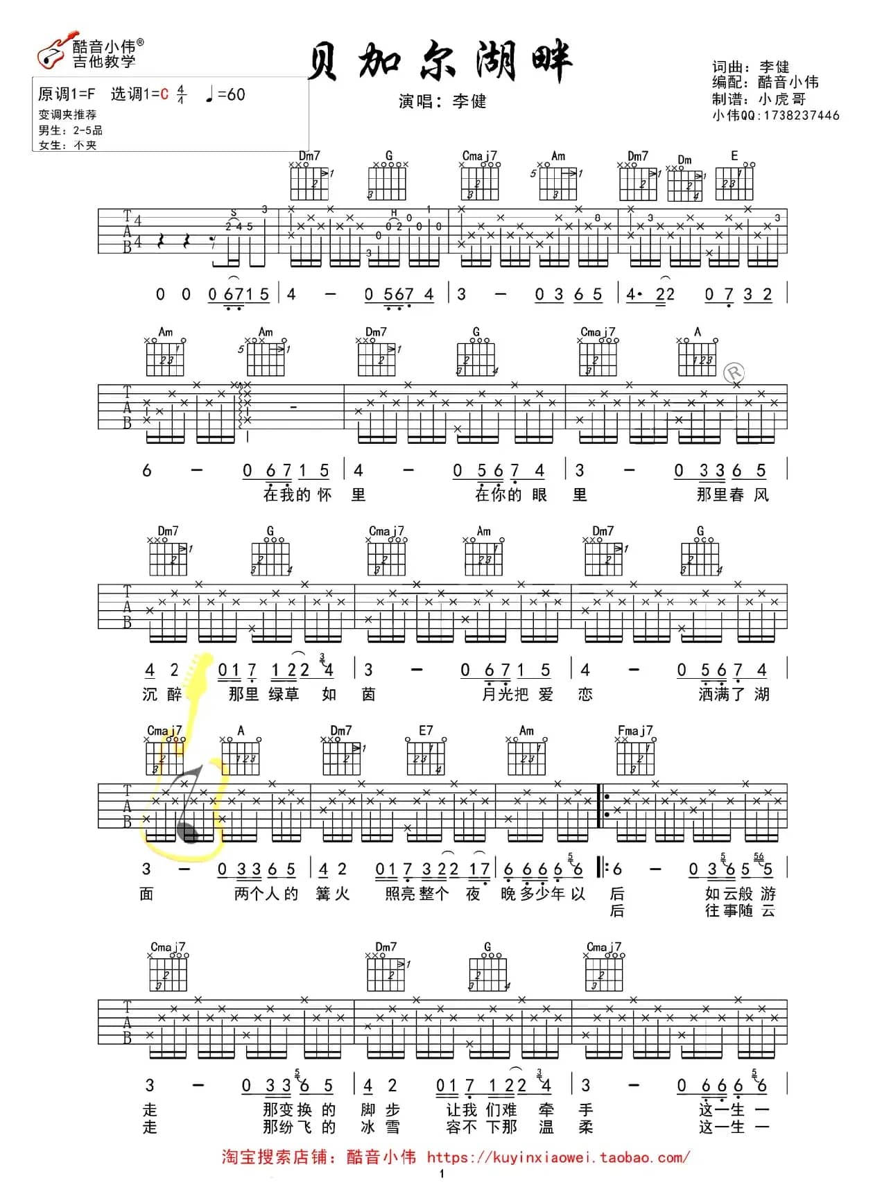 贝加尔湖畔（酷音小伟教学版）