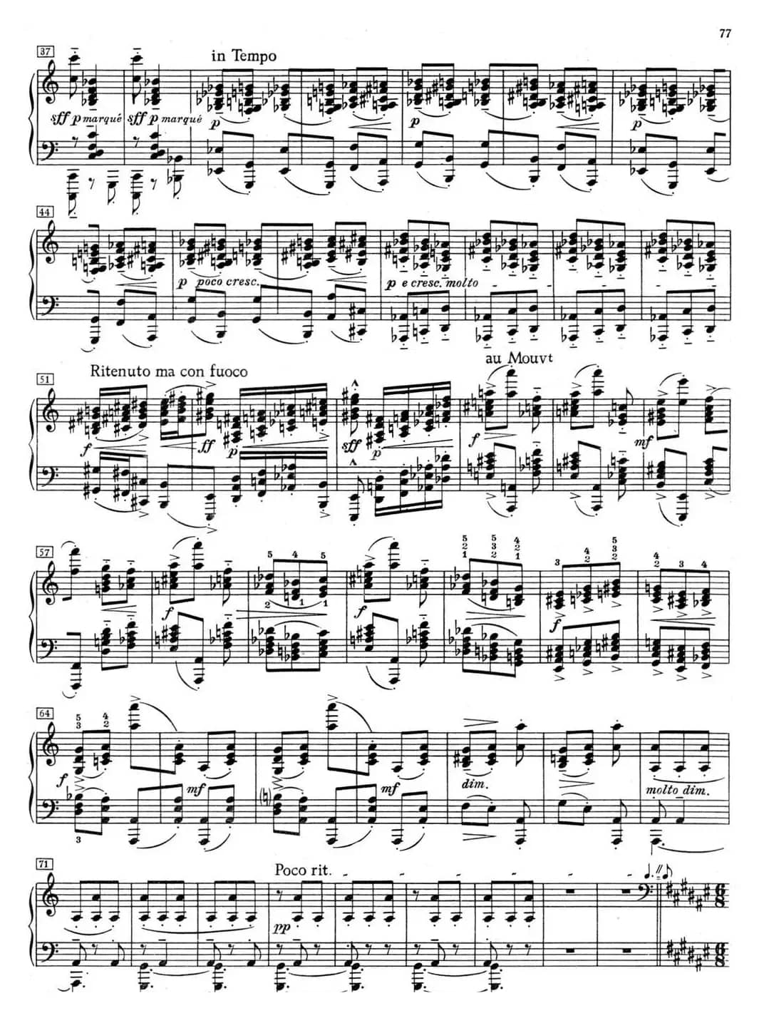 德彪西12首钢琴练习曲（12 和弦练习v1.0 accords）