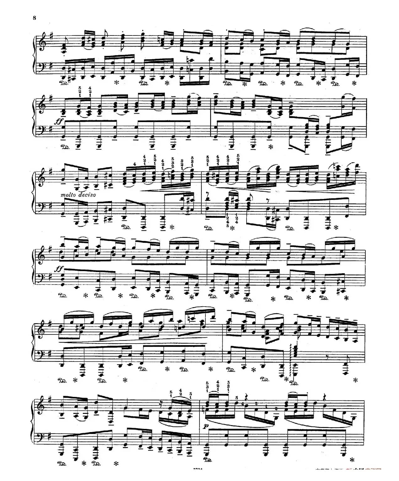 Brandenburg Concerto No.3 in G Major BWV.1048（G大调第三勃兰登堡协奏曲·钢琴独奏版）
