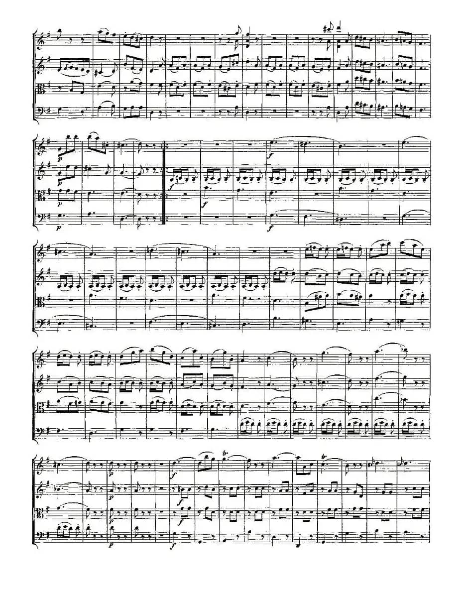 Quartet No. 3 in G Major, K. 156 （G大调第三弦乐四重奏）