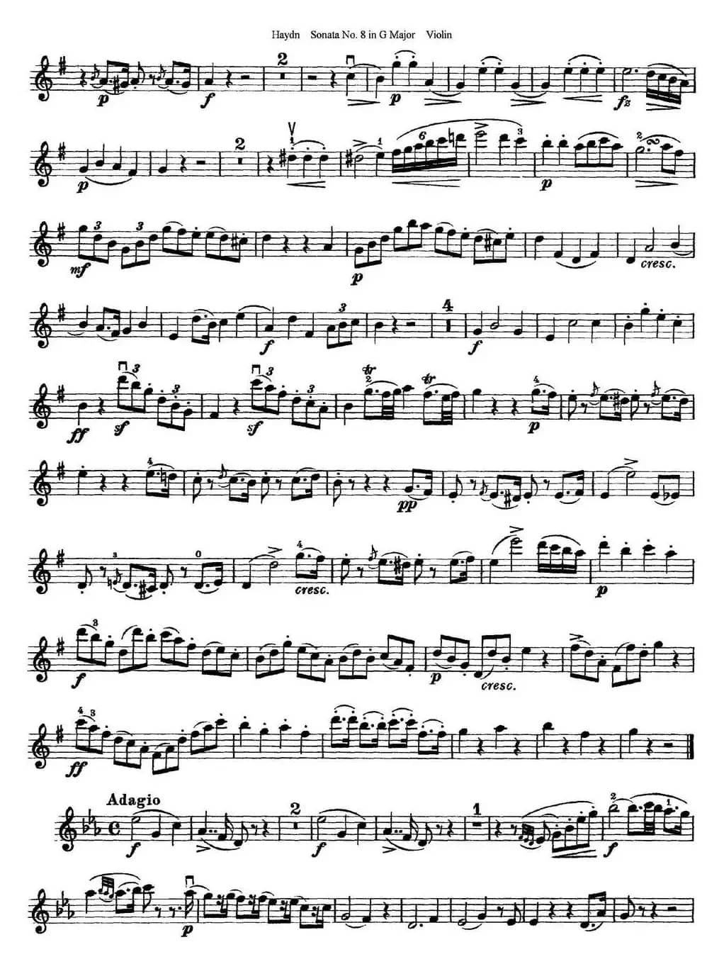 Violin Sonata No.8 in G Major