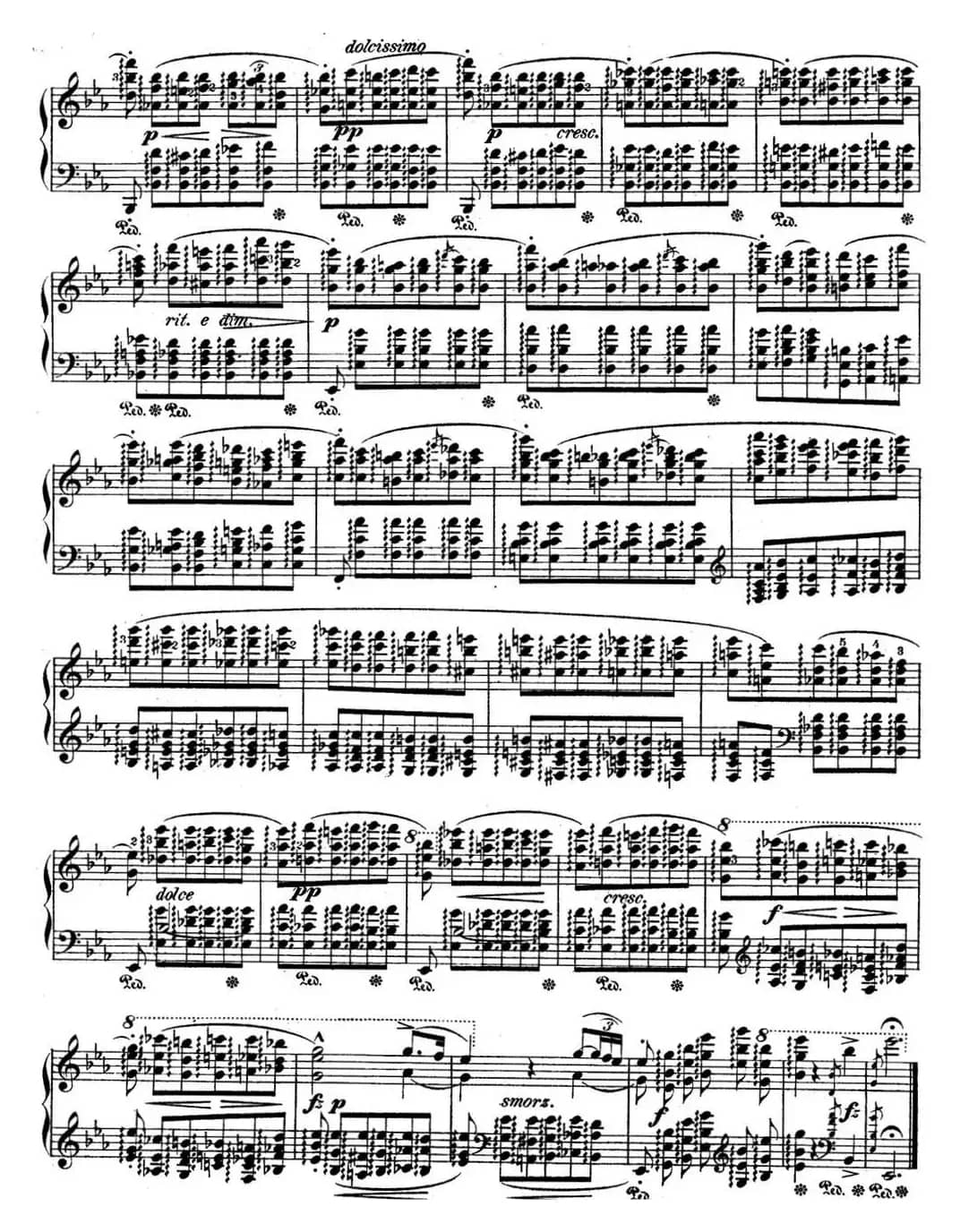 肖邦练习曲11 Op.10 No.11 降E大调 Eb major