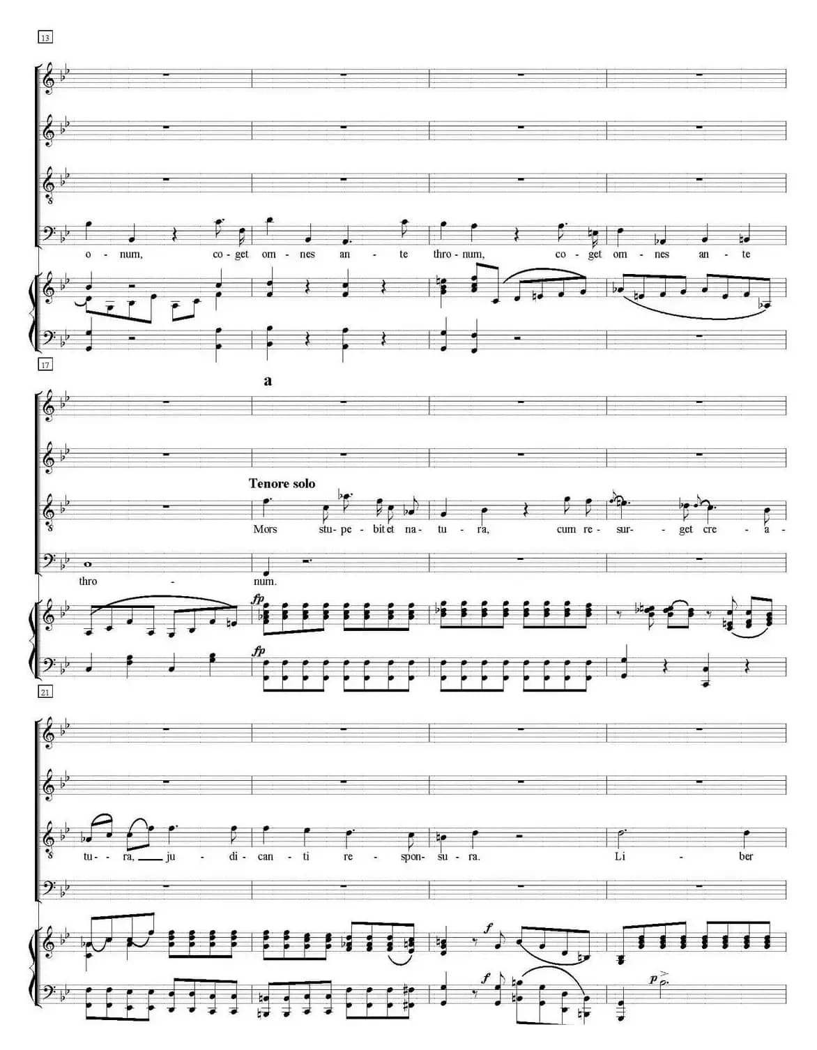 N°3 Tuba mirum（萨克斯四重奏+钢琴伴奏）