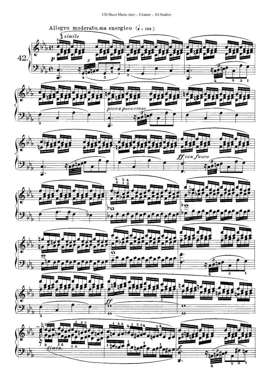 Cramer - 84 exercices（41—45）（克拉莫84首钢琴练习曲）