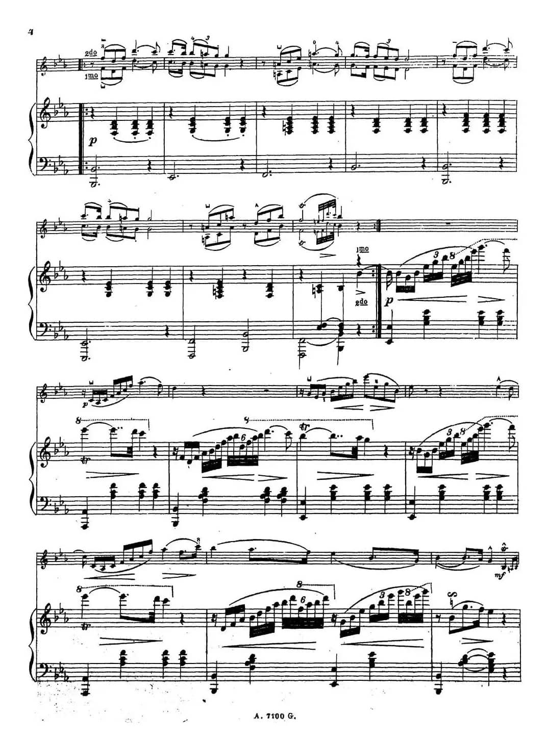 LA PRIERE D'UNE VIERGE（少女的祈祷）（小提琴+钢琴伴奏）