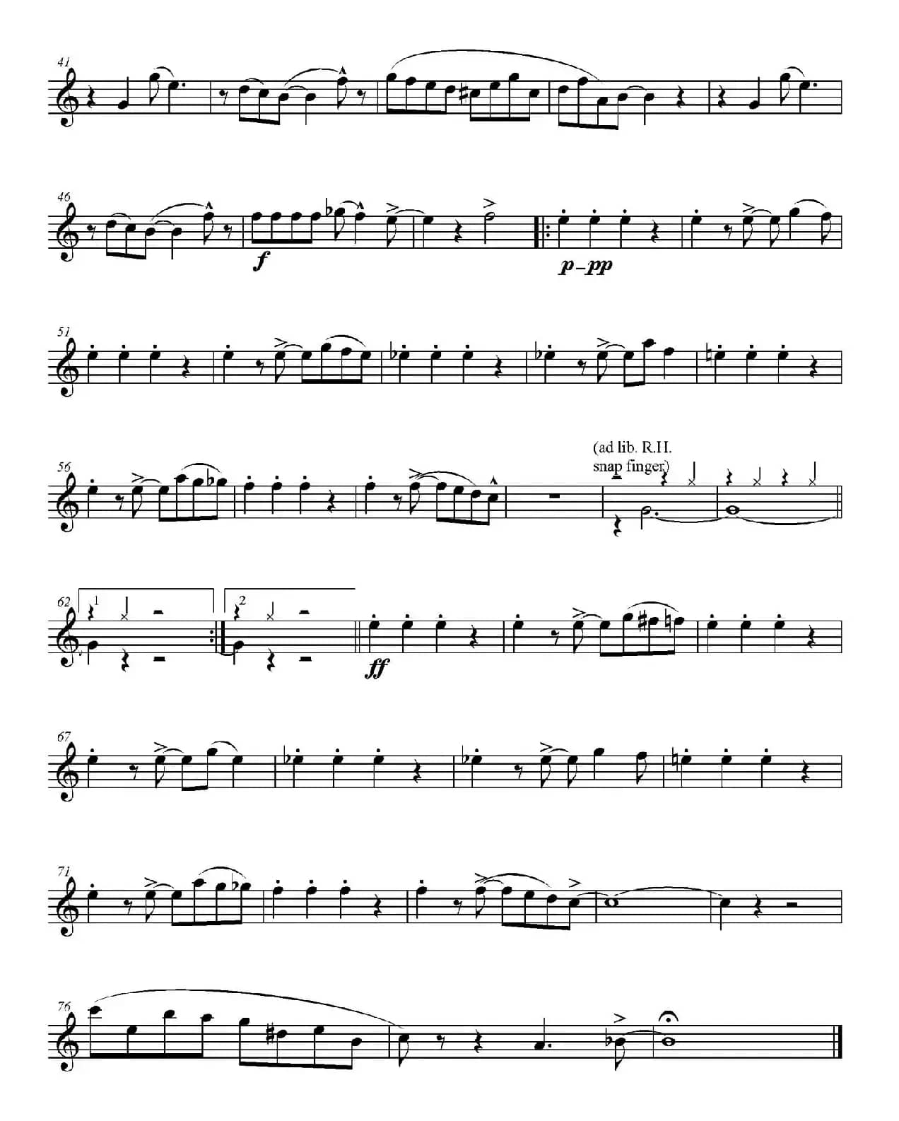 In The Mood（情绪）（四重奏次中音萨克斯分谱）