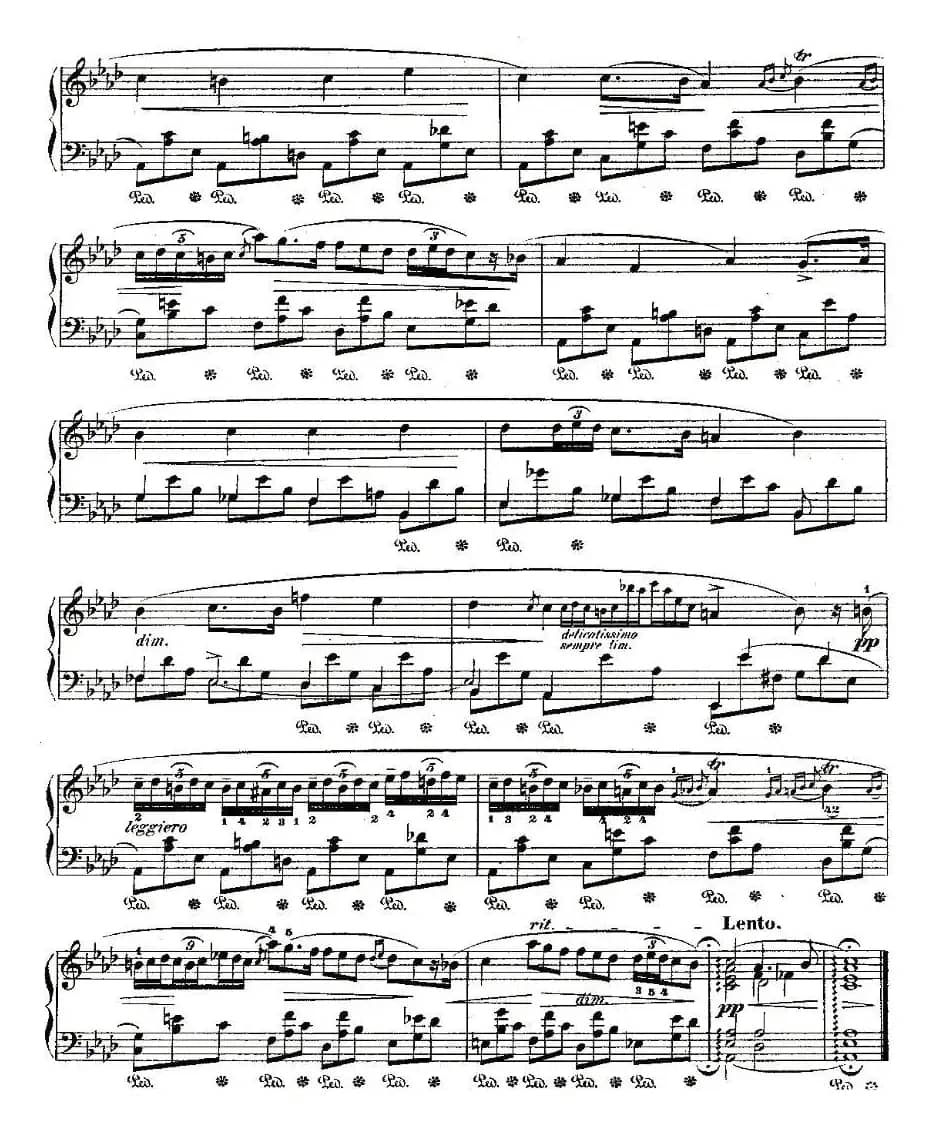 降A大调夜曲Op.32－2（Deux  Nocturnes）