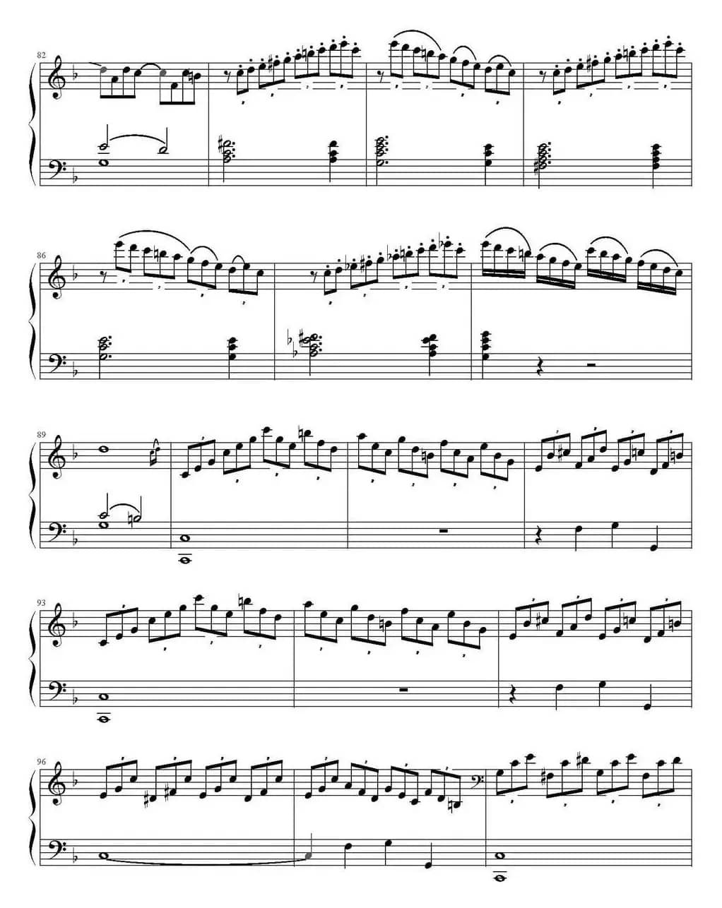 F大调奏鸣曲第一乐章 