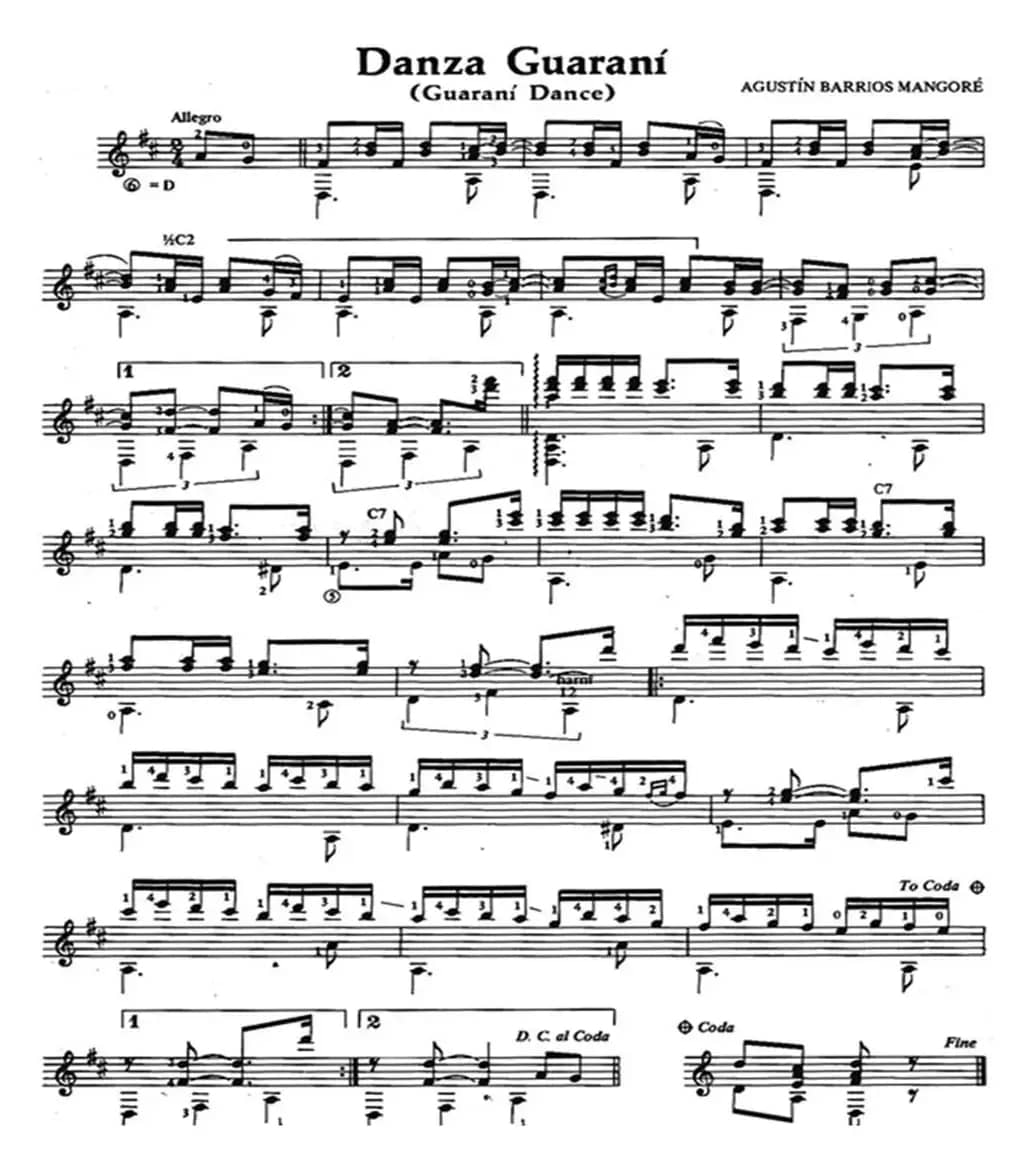 Danza Guarani（古典吉他）