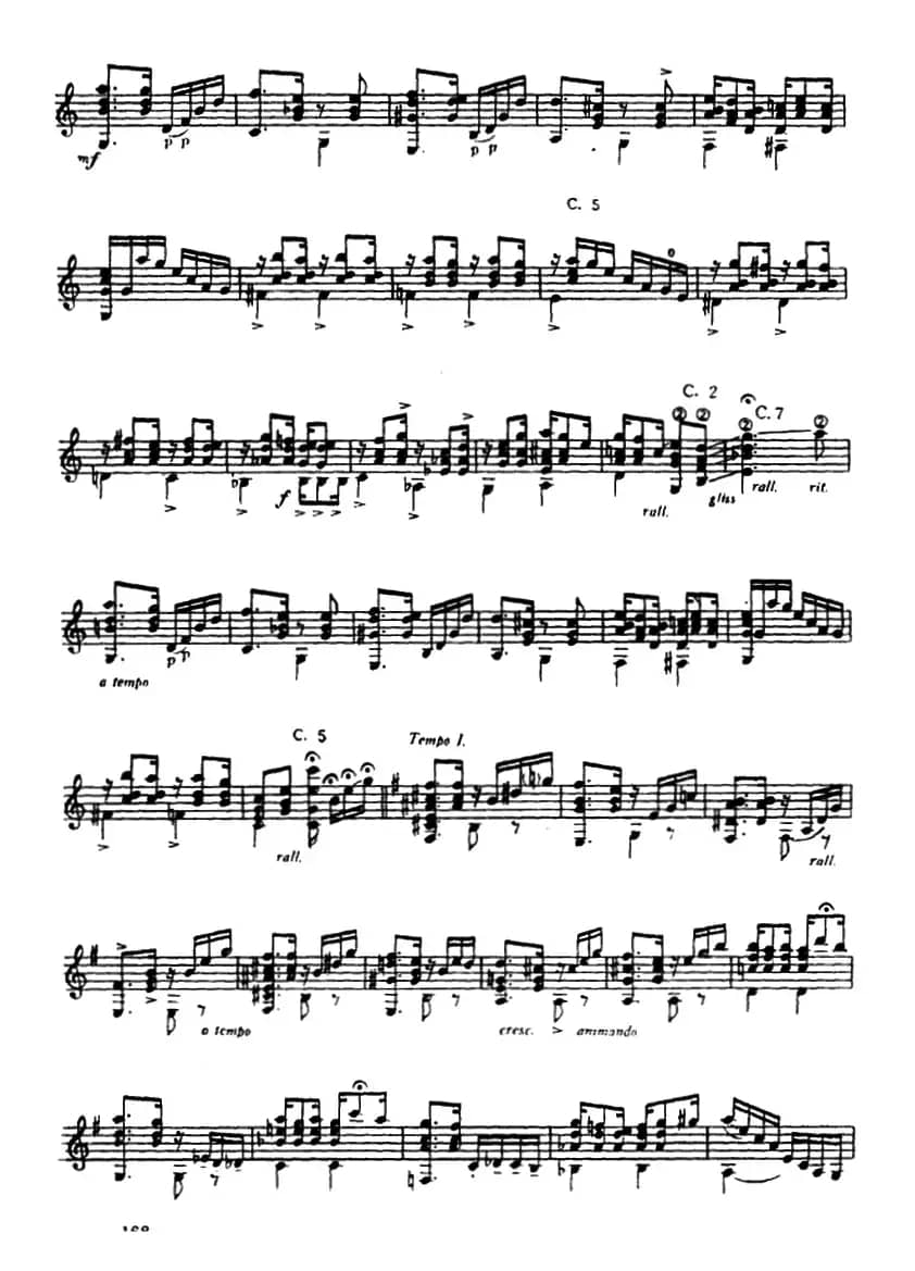 肖罗舞曲第一号（古典吉它）