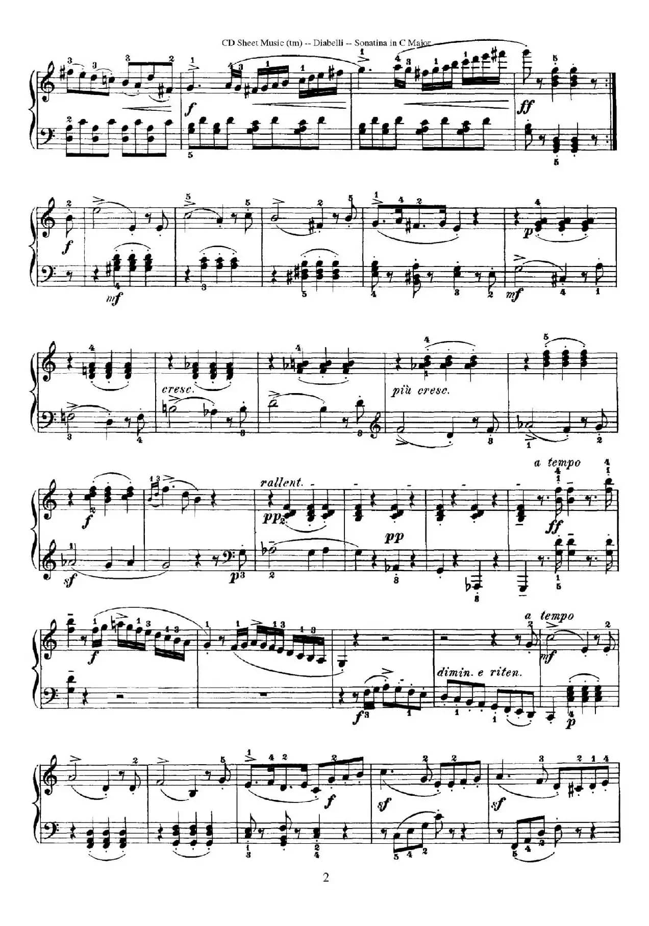 4 Piano Sonatinas（4首钢琴小奏鸣曲）（Op.151 No.4）