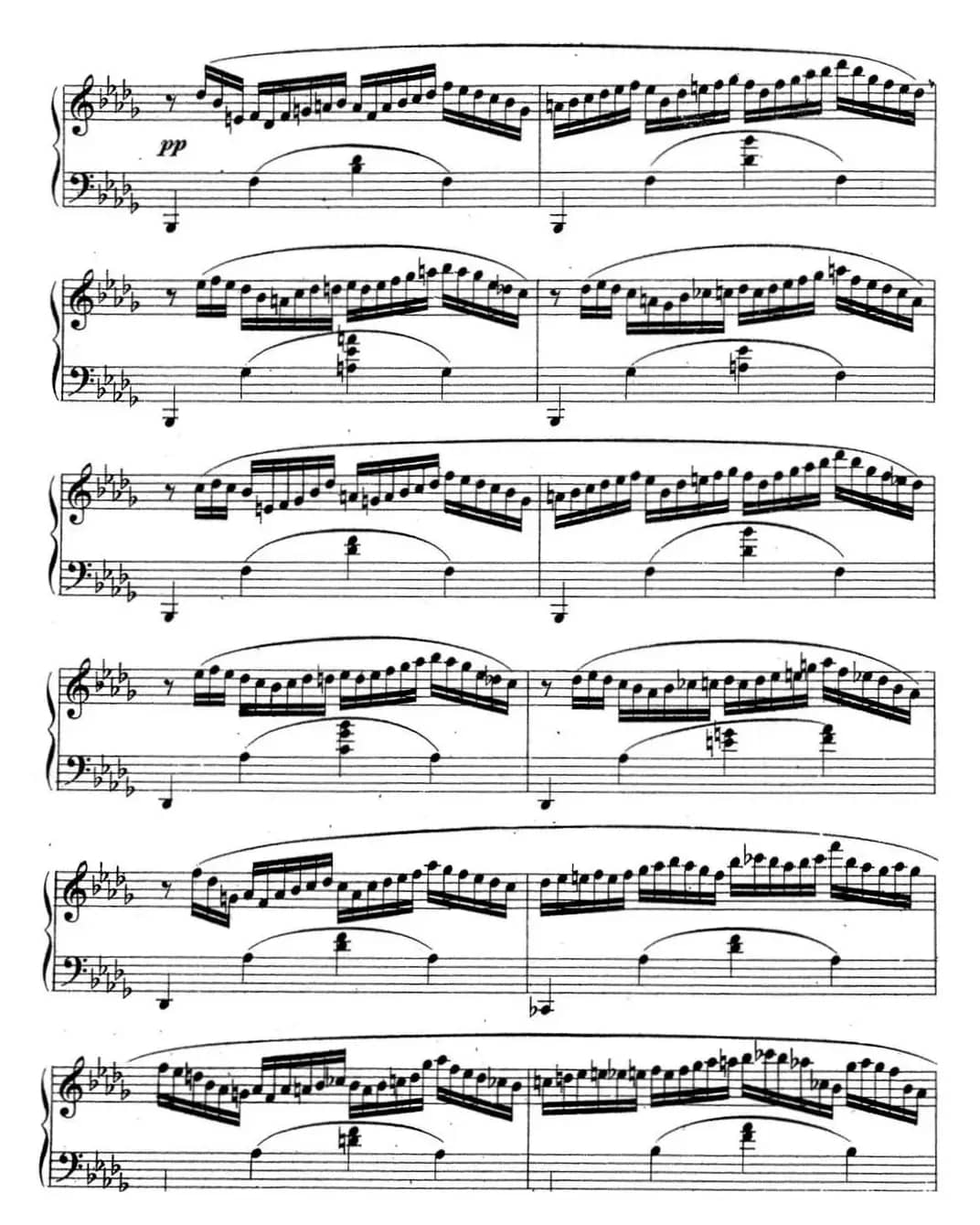 拉赫玛尼诺夫 音乐瞬间 Op.16 No.1 降b小调