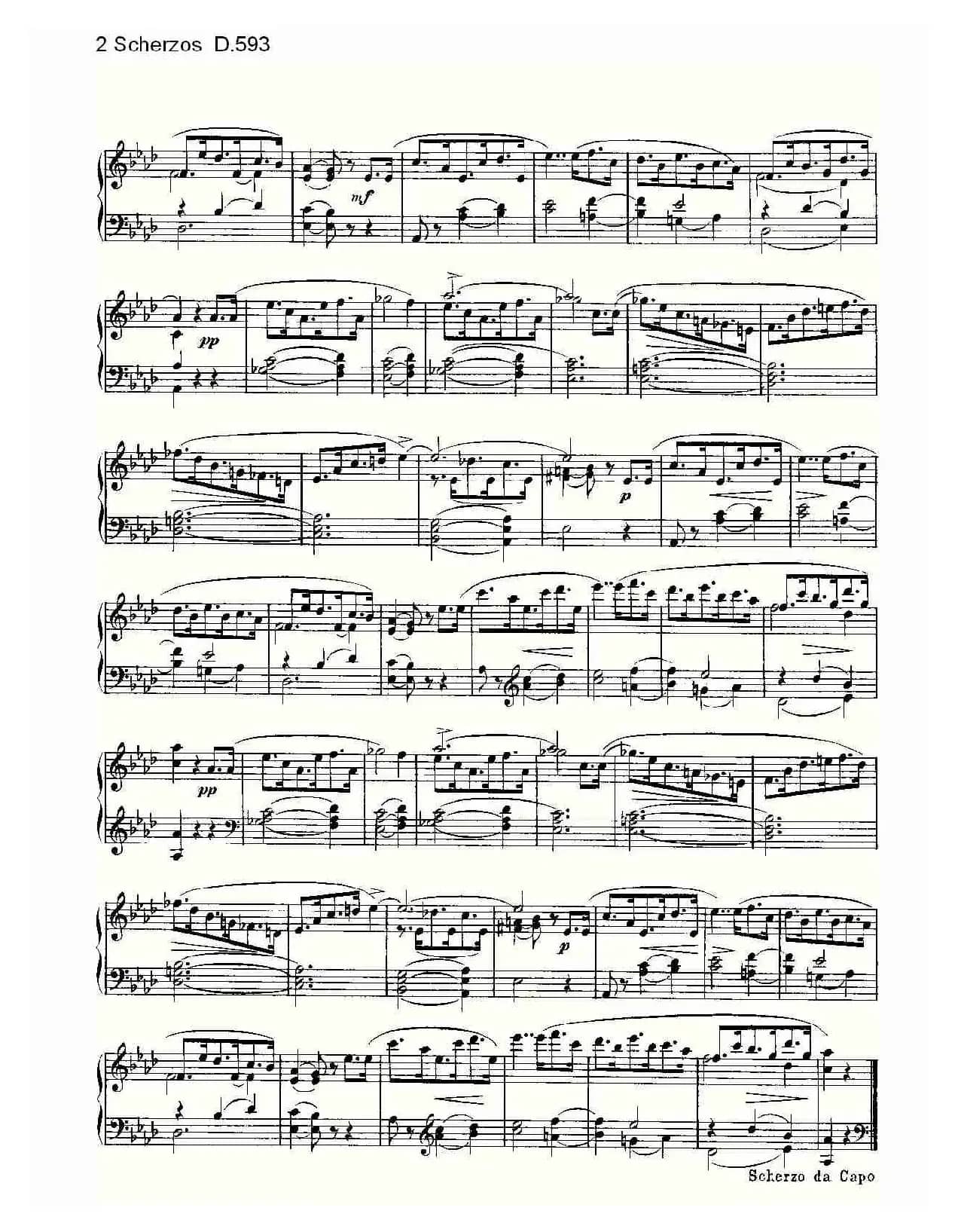 2 Scherzos D.593（谐谑曲二 D.593）