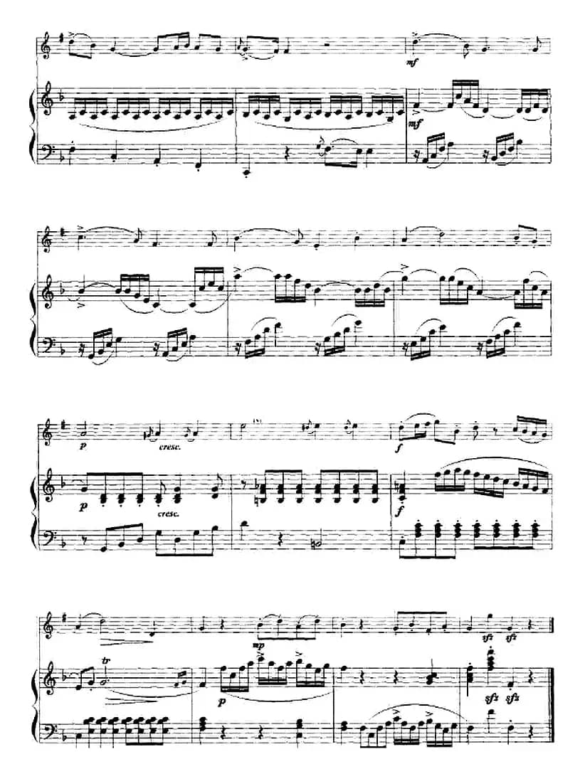 第一钢琴奏鸣曲主题（小号+钢琴伴奏）