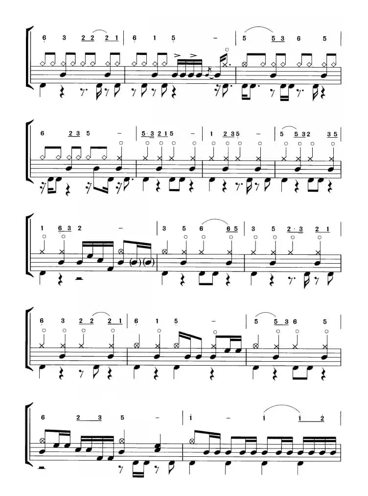 儿童歌曲大联唱（鼓谱）