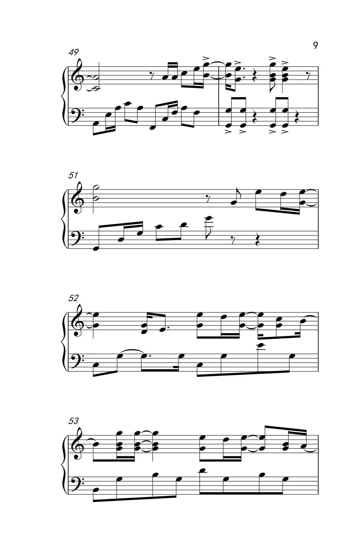 可惜没如果（《弹吧音教》制谱版）