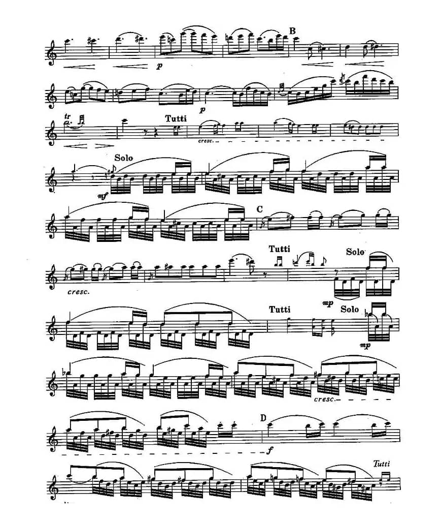 长笛九级考级曲谱（第四部分—4）