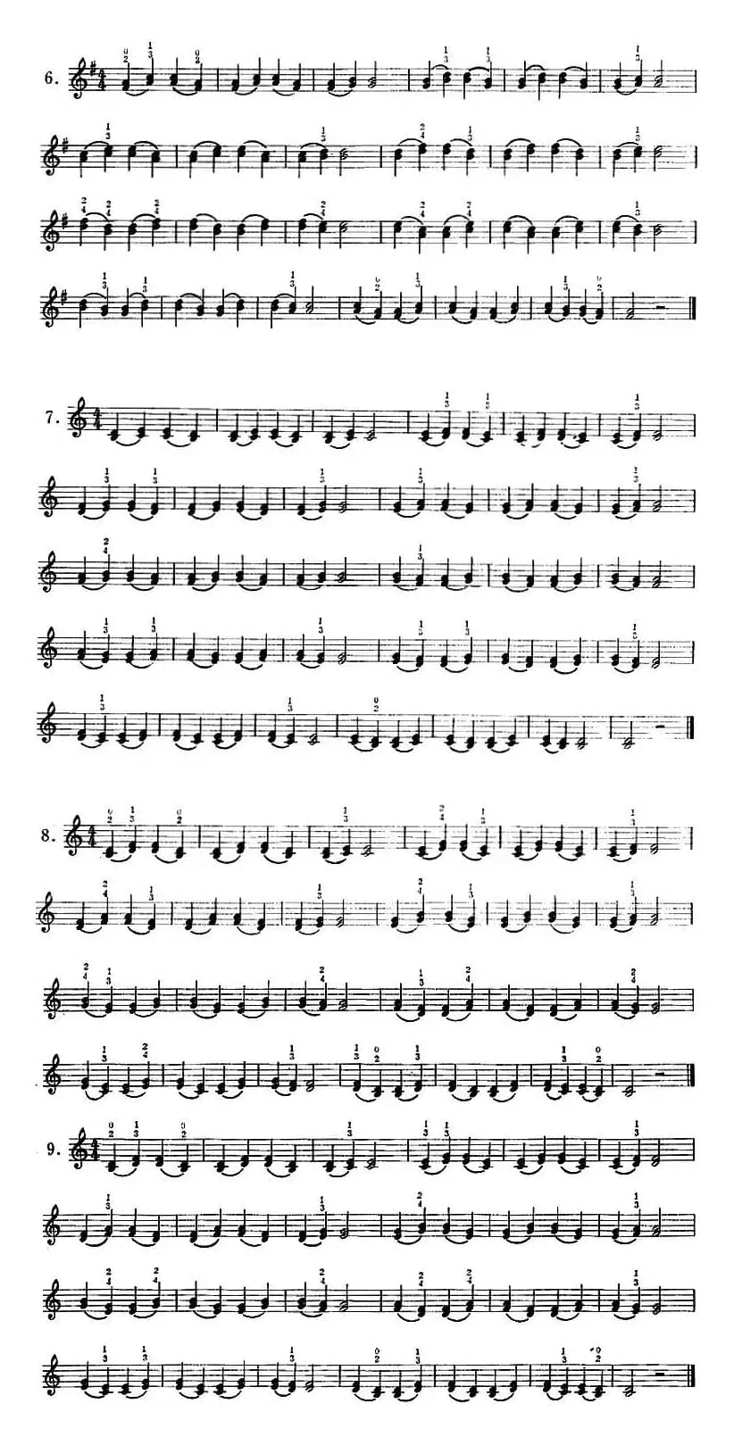 小提琴双弦三度初步练习（十三）