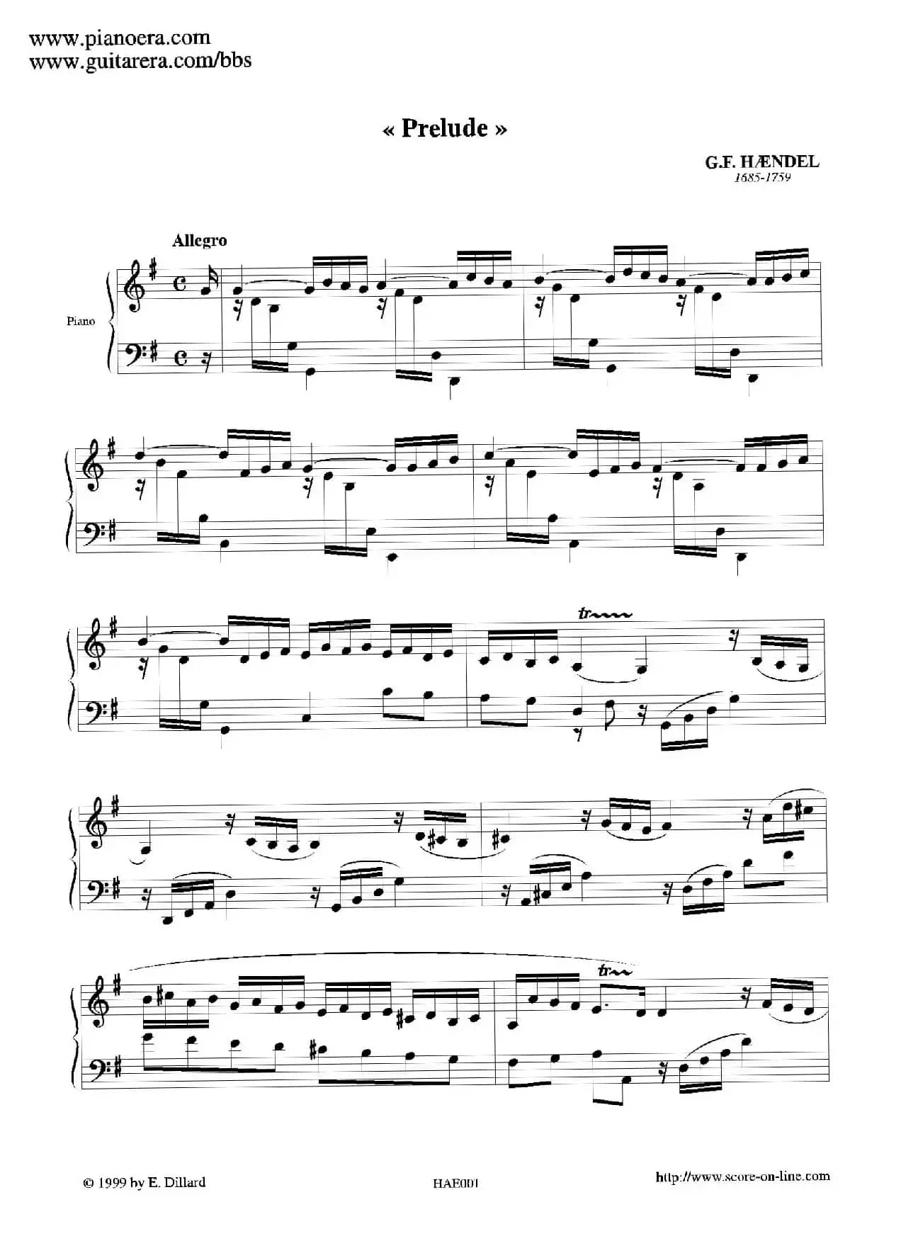 Prelude in G Major（G大调前奏曲）