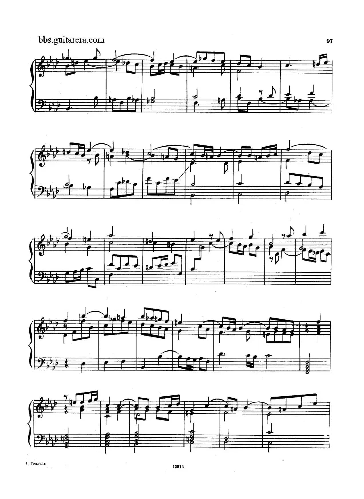 Suite No.8 in f Minor HWV 433（f小调第八组曲）