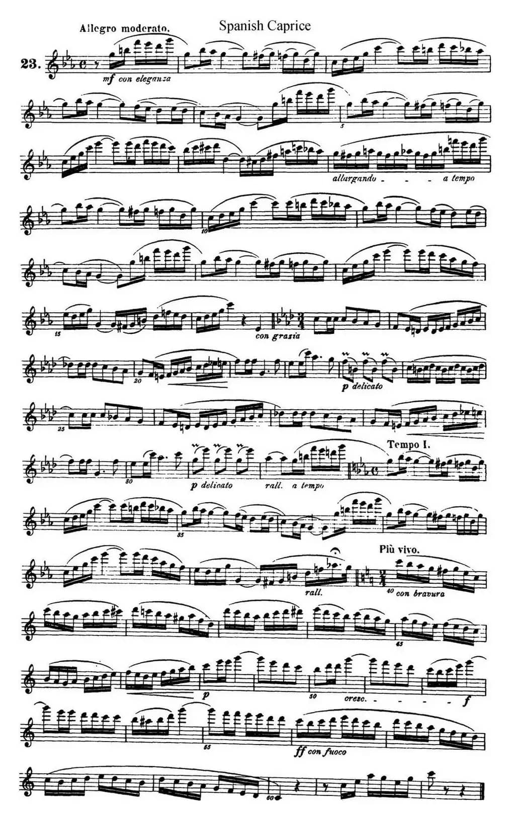 柯勒25首浪漫长笛练习曲作品66号（NO.23）