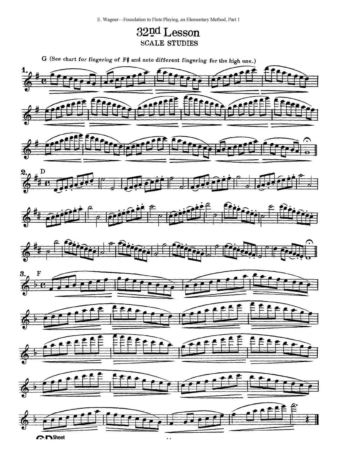长笛演奏基础教程练习（31—40）