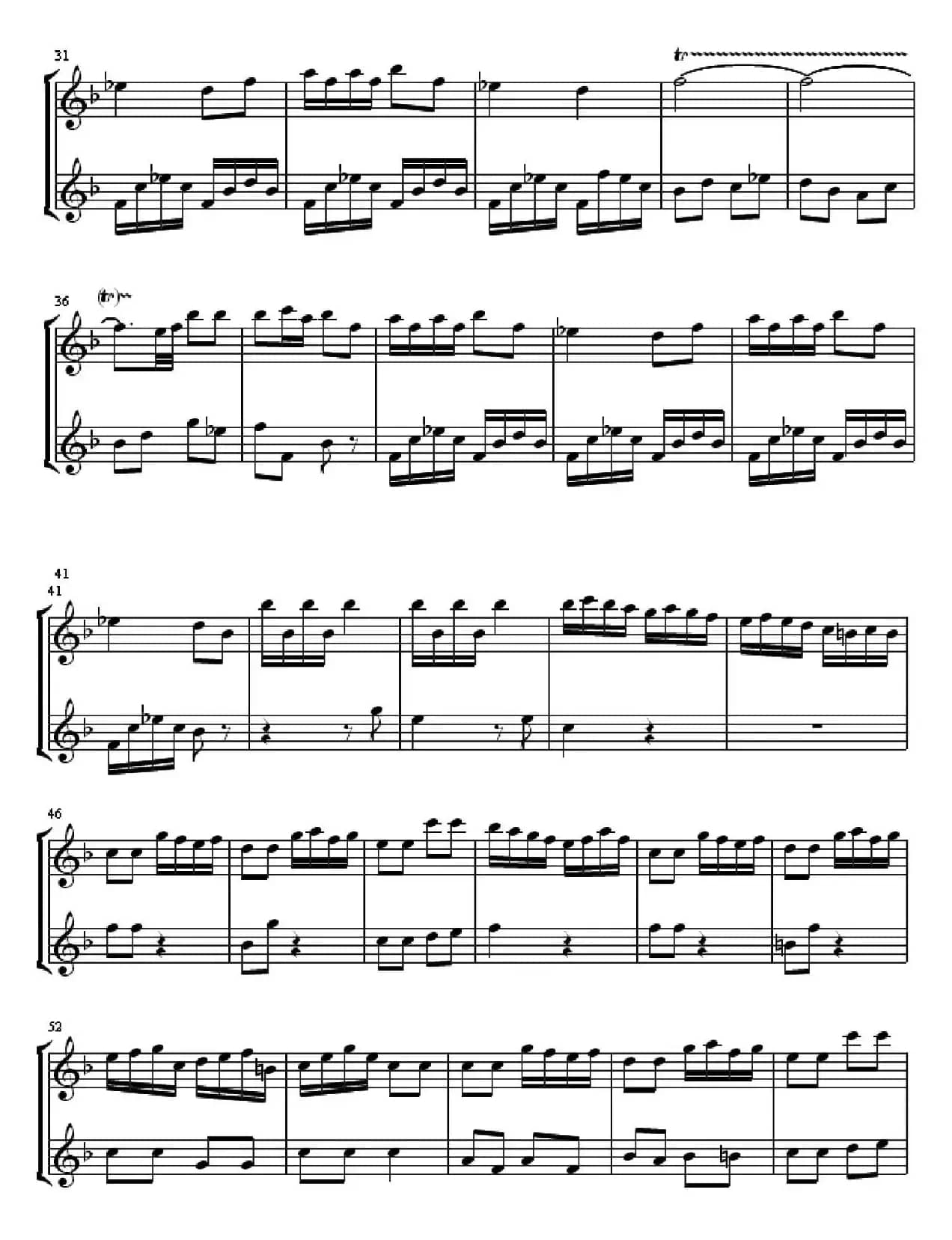 Allegro for Musical Clock（二重奏）