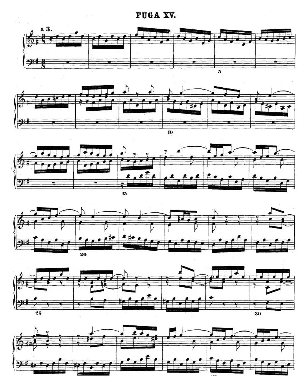 巴赫《平均律钢琴曲集·第二卷》之赋格曲（NO.15）