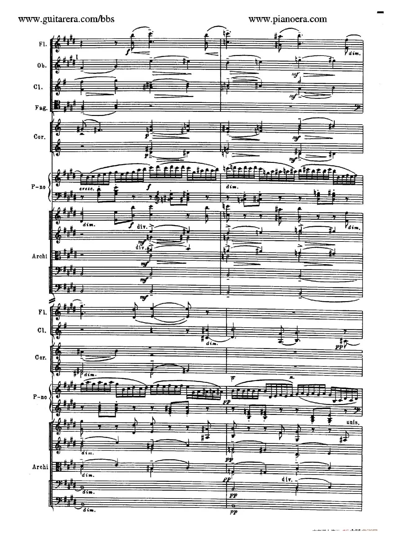 c小调第二钢琴协奏曲 Op.18（第二乐章总谱）