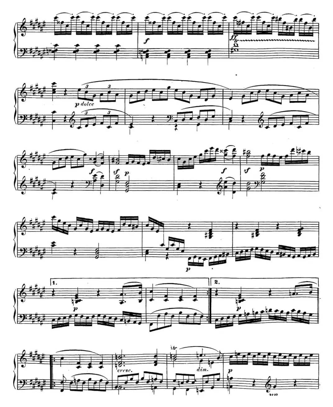 贝多芬钢琴奏鸣曲24 泰丽莎 升F大调 Op.78 F-sharp major