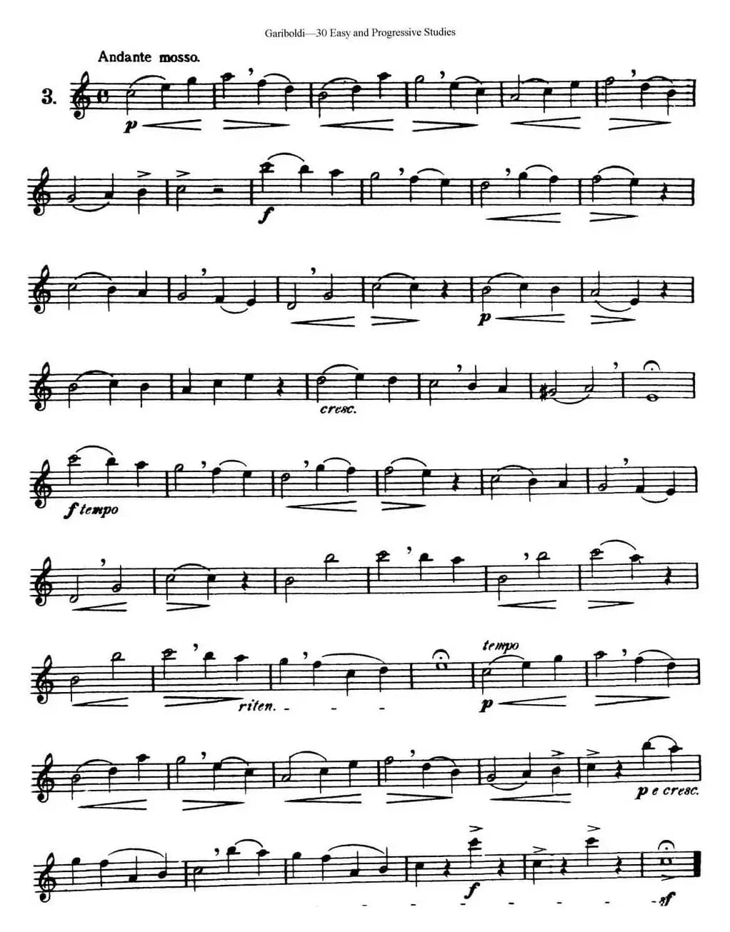 三十首基础及提高练习曲（NO.3）