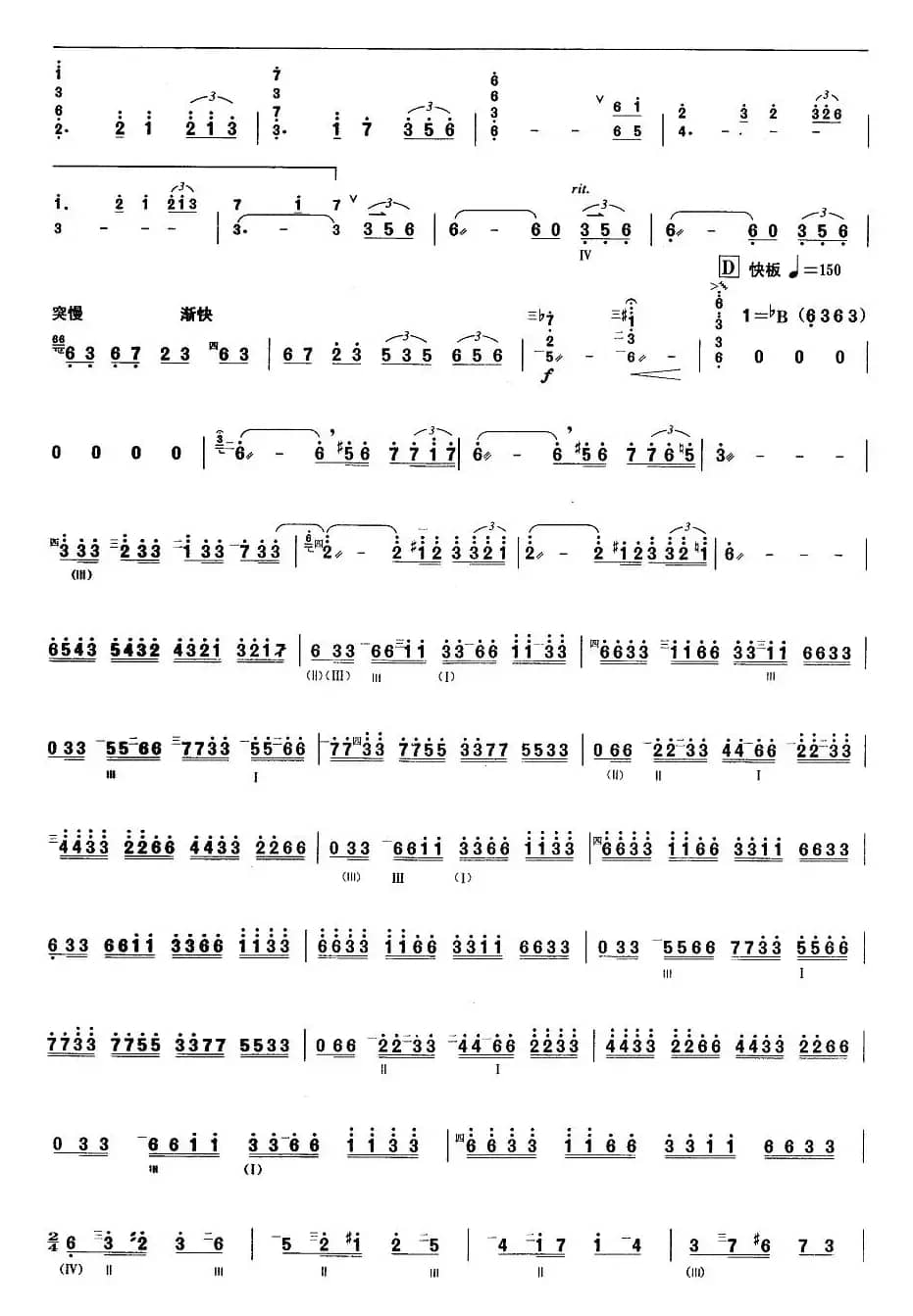 柳琴考级曲目六级：雨后庭院