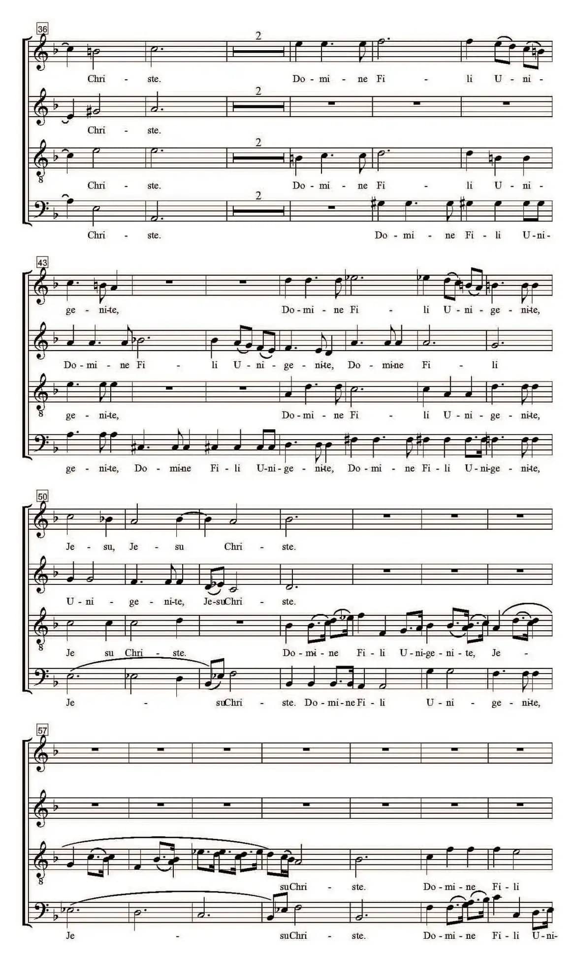 Domine Fili Unigenite（萨克斯四重奏）