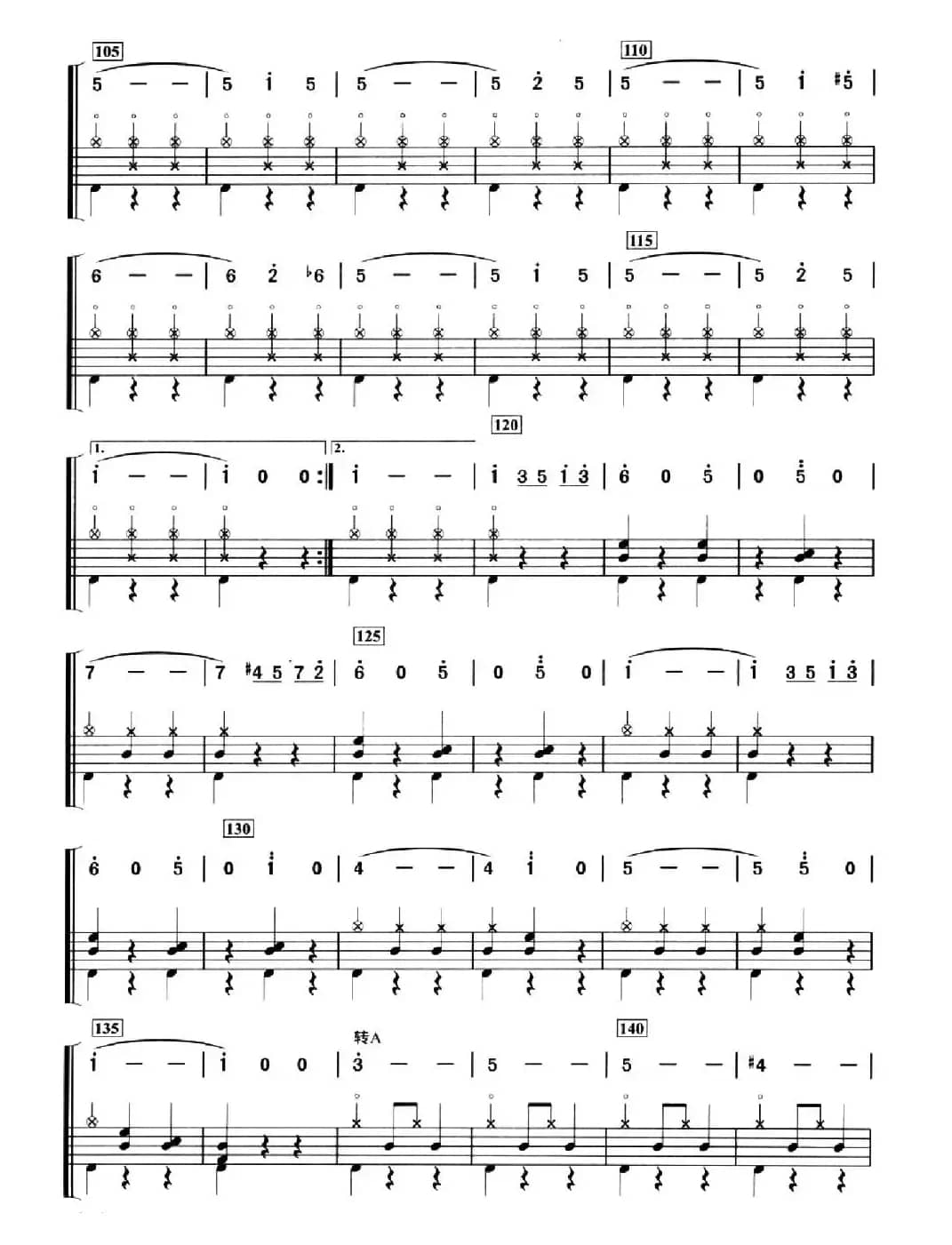 [法]溜冰圆舞曲（架子鼓、简谱+鼓谱）